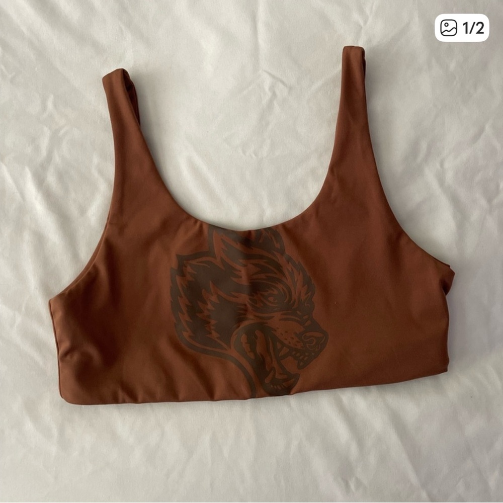 Darc sport Brown Sports Bra with Wolf Design. Perfect condition